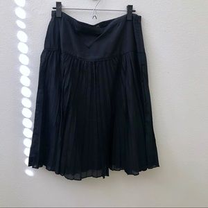 NEW Jcrew navy blue silk cotton pleated skirt